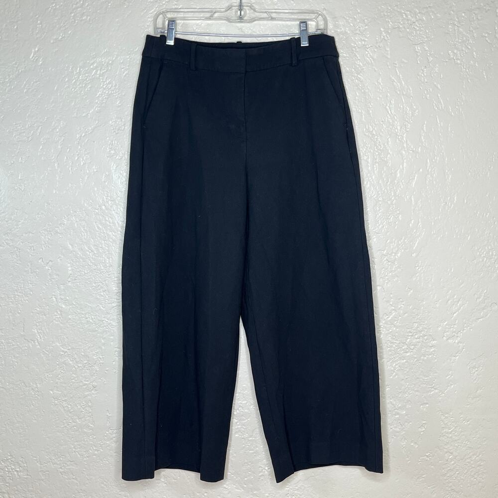 J.Crew Sydney Wide Leg Pants Preppy Career High Rise Women Black 12